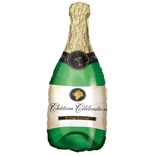 36" Champagne Bottle Foil Balloon